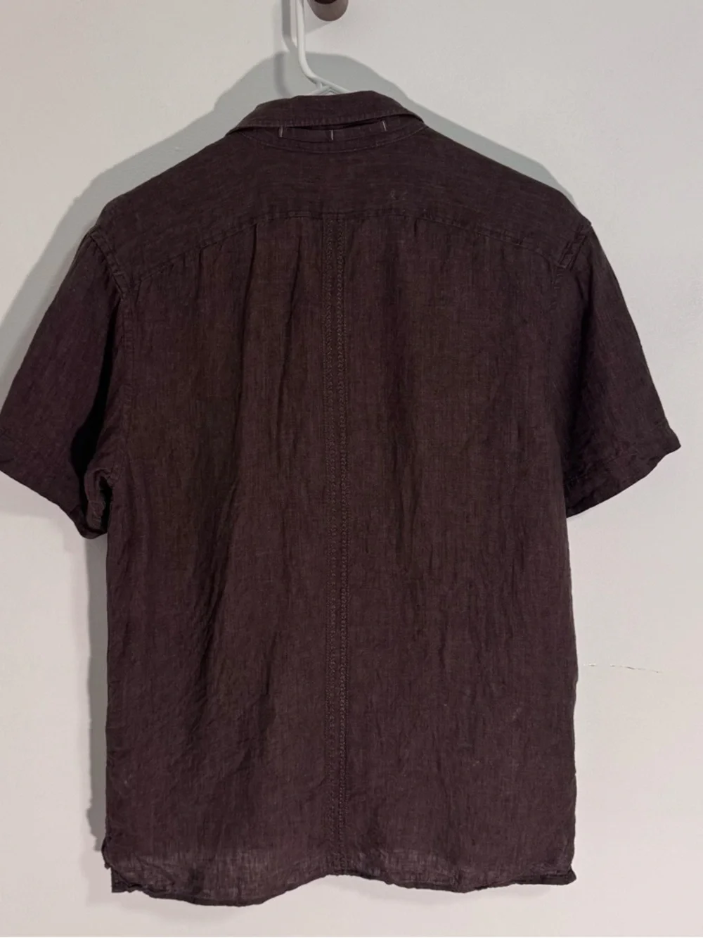 Banana Republic Men's Short-Sleeve Button-Down Shirt - Brown